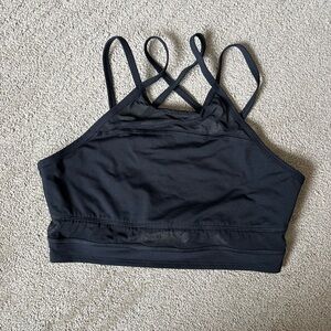 PINK Victoria's Secret Black Crisscross Strappy Sports Bralette